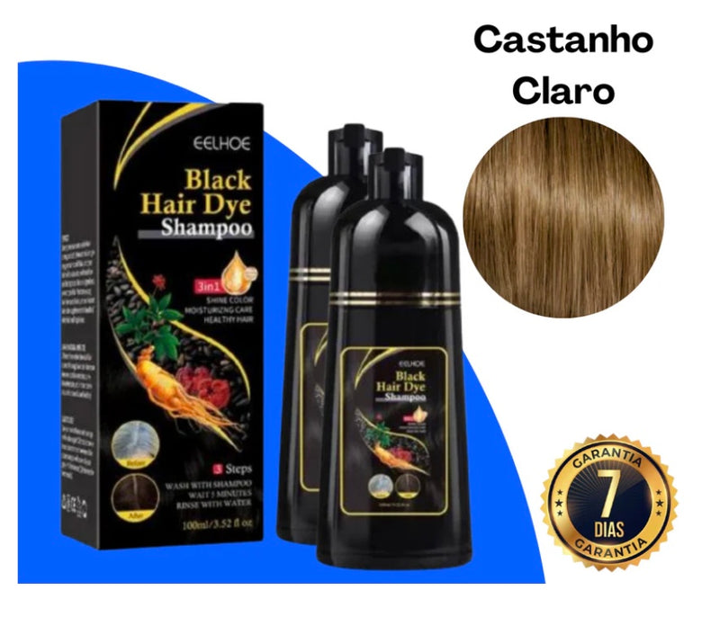 Shampoo Escurecedor Anti Grisalho™ - Acabe com fios brancos e quebradiços (LEVE 2 E ECONOMIZE)